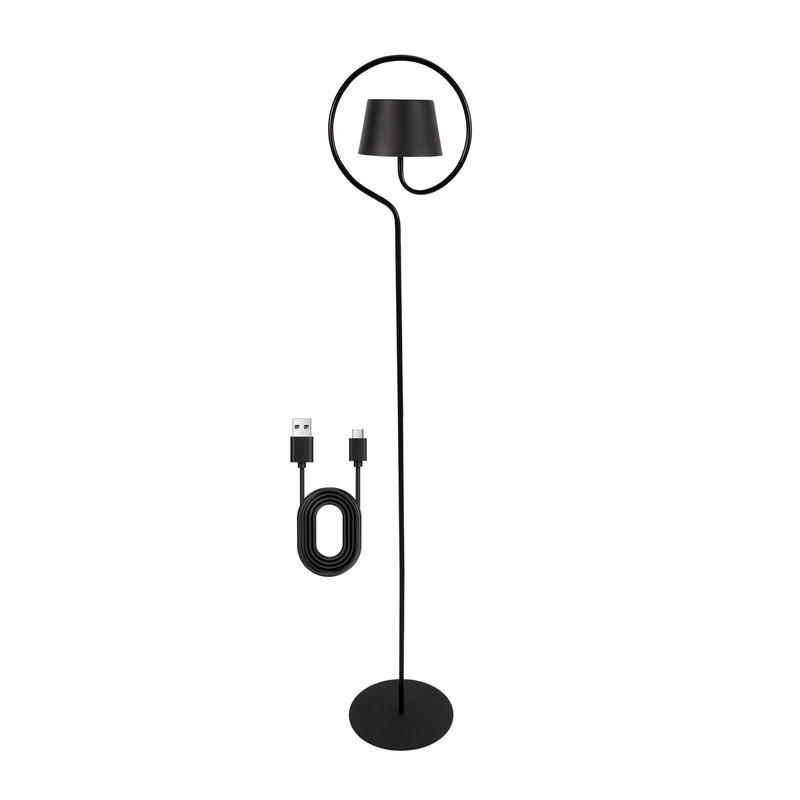 LED STEHLAMPE CARA Ⅲ 23/20/120 cm - Schwarz, Metall (23/20/120cm) - Nettlife