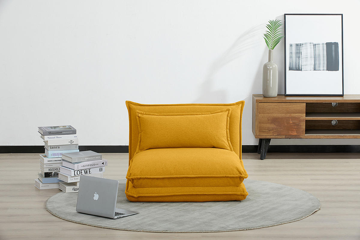 SCHLAFSESSEL - Gelb, Textil (78/56/74cm) - home24