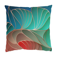 DEKOKISSEN Farbenfrohes Art Deco 40/40 cm - Grün, Textil (40/40/10cm) - Bilderwelten