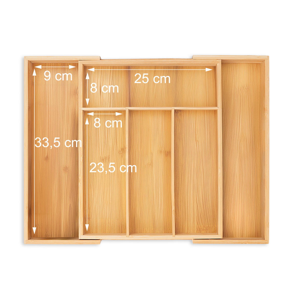 BESTECKKASTEN - Hellbraun, Holz/Holzwerkstoff (29/5/35.5cm) - Relaxdays