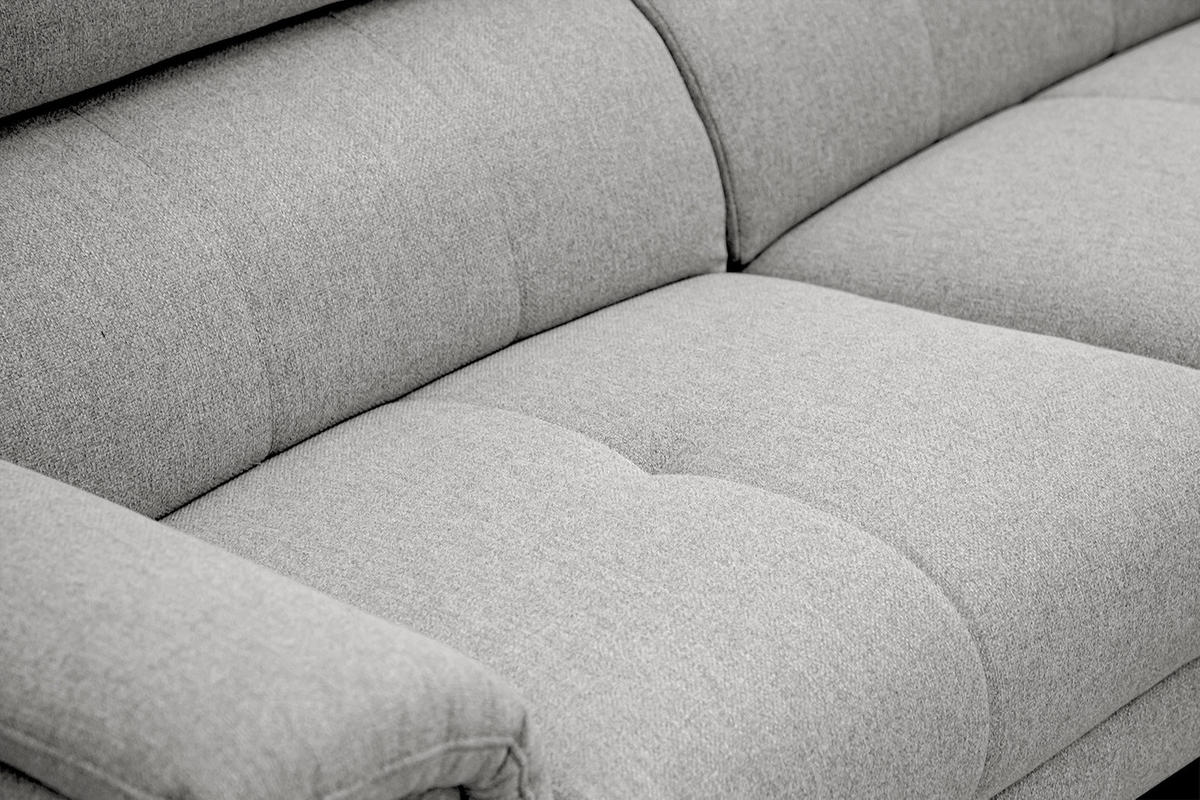 RELAXSOFA MATERA 3-Sitzer mit 2 Relaxfunktionen, hellgrau - Hellgrau/Schwarz, Holzwerkstoff/Textil (212/82/103cm) - Courtois Laville
