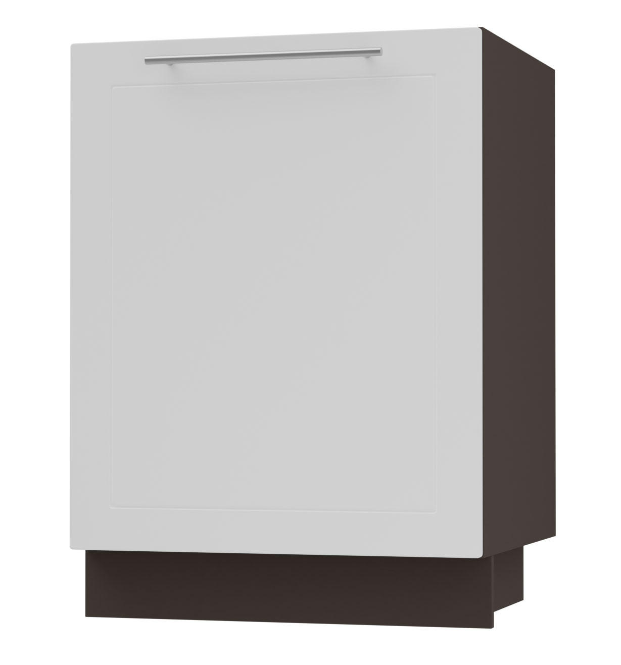 Feldmann-Wohnen Küchenunterschrank Weiß, Dunkelgrau 60x82x50 cm