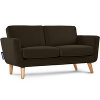SOFA TAGIO mit Armlehnen, Braun - Dunkelbraun/Braun, Buchenholz/Textil (153/80/84cm) - KONSIMO®