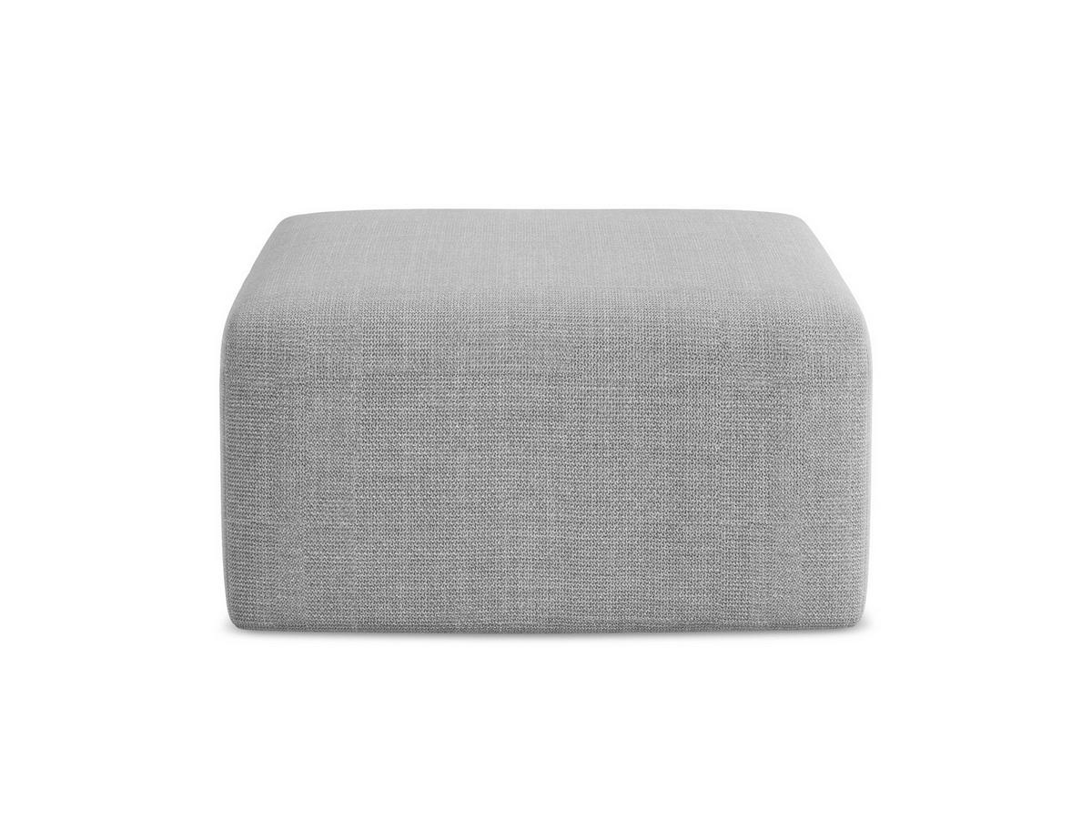 POUF Strukturstoff Grau - Hellgrau/Schwarz, Holzwerkstoff/Kunststoff (75/37/75cm) - Makamii