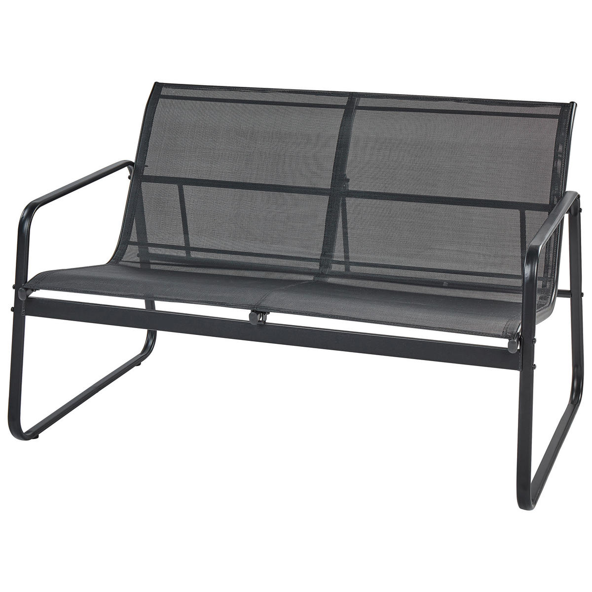 LOUNGE SET 4-Sitzer Metal Schwarz Barrea - Schwarz, Metall - Beliani