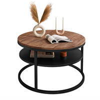 COUCHTISCH CIRI SLIM mit Regal Eichenholz Sterling - Schwarz, Holzwerkstoff (60/60/42cm) - Lookway