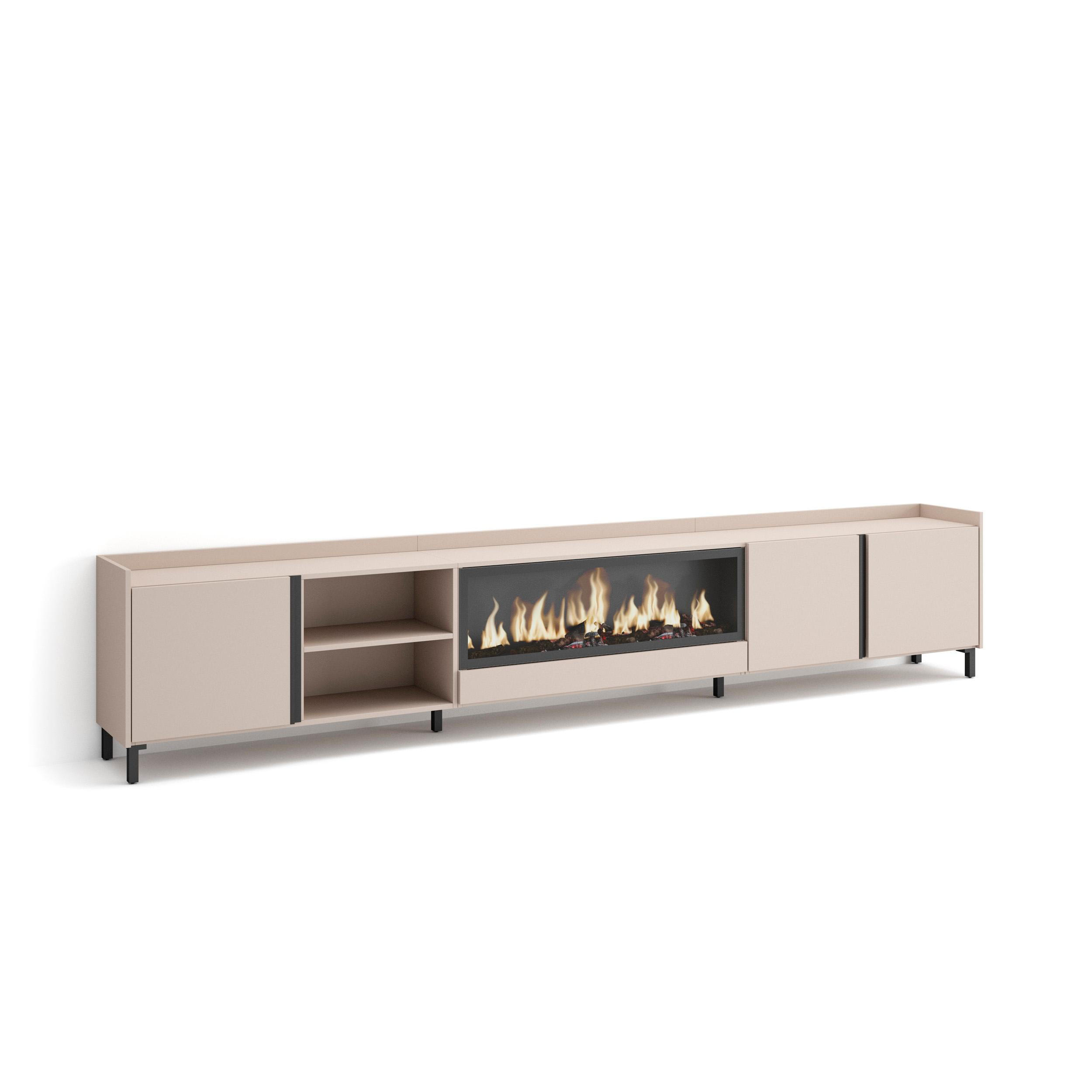 Skraut Home Lowboard, Beige 315x61x35 cm