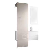 GARDEROBE Carlton Paneel in Sandgrau Hochglanz - Sandfarben, Holzwerkstoff (105/193/35cm) - Vladon