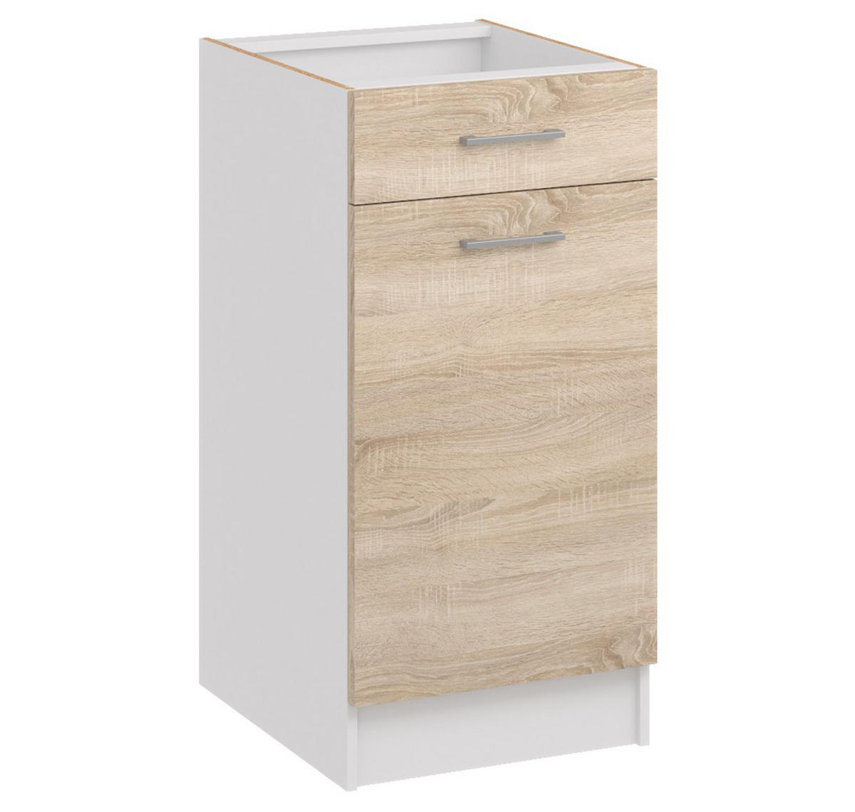 KÜCHENUNTERSCHRANK mit 1 Schublade d40 1sz licht sonoma - Sonoma Eiche, Holzwerkstoff (40/82/44cm) - roe furniture