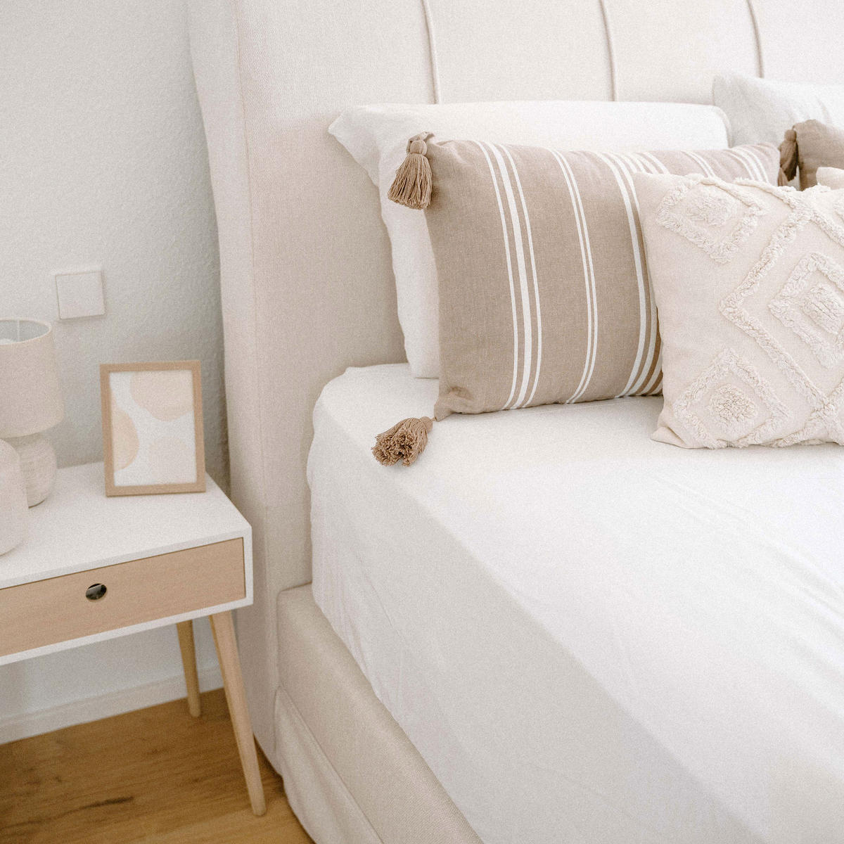 BETTLAKEN, 320x330 cm, 80% Baumwolle, 20% Polyester, Weiß - Weiß, Naturmaterialien (320/330cm) - Zollner