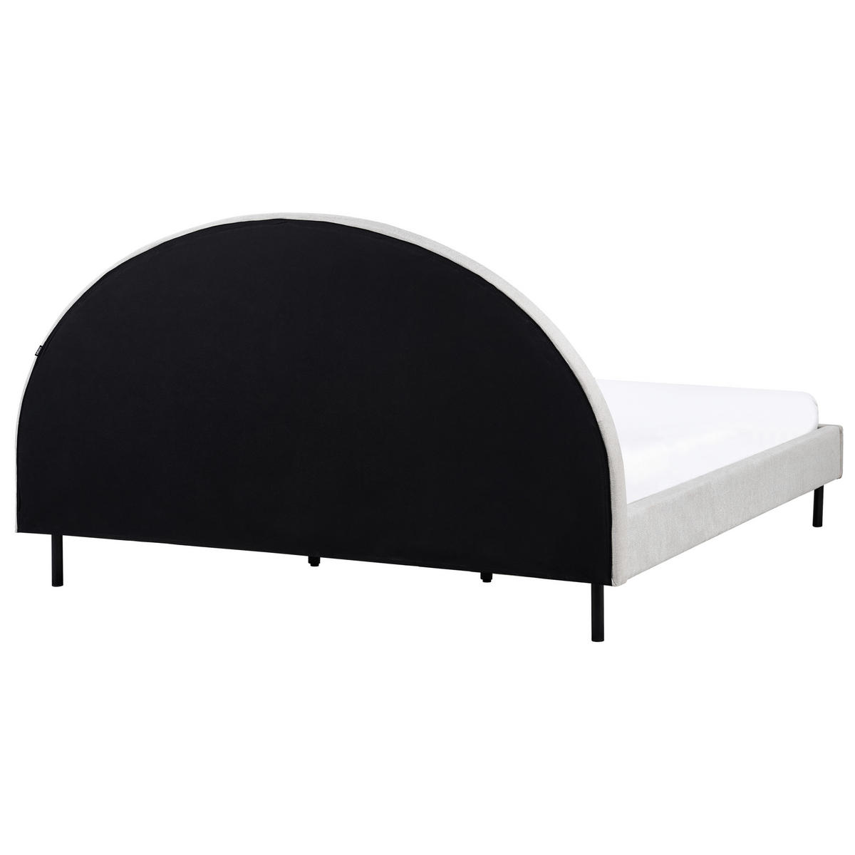 BETT mit Lattenrost 180x200 cm Grau Margut - Hellgrau, Textil (180/200cm) - Beliani