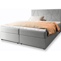 POSTEL BOXSPRING MADO 160x200 cm, s matrací a úložným prostorem, světle šedá - světle šedá, kompozitní dřevo/textil (160/200cm) - MASSENO