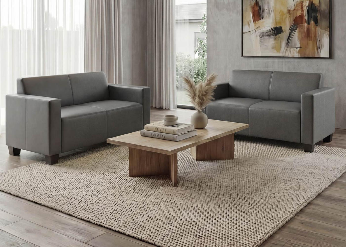 SOFA-GARNITUR Grau - Grau, Textil (136/76/72cm) - MCW