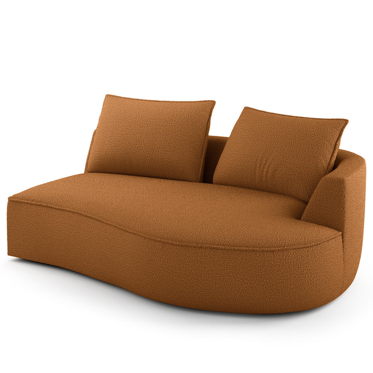 OTTOMANE - modular - Beige/Schwarz, Kunststoff/Textil (196/82/146cm) - home24