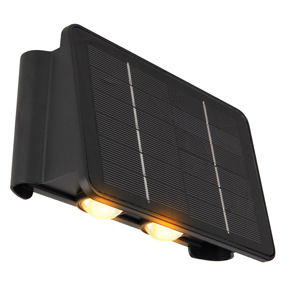 LED WANDLAMPE Kunststoff Schwarz - Schwarz, Kunststoff (17/10.8/6.4cm) - Globo Lighting