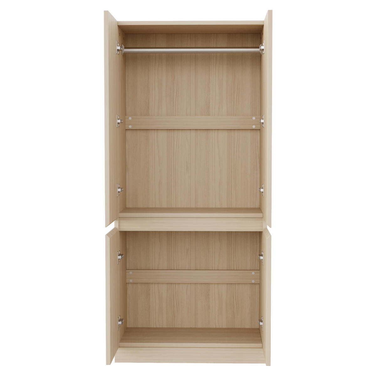 KLEIDERSCHRANK 70/40/170 cm holzfarben aus Holz mit Doppeltüren - Naturfarben, Holz (70/170/40cm) - OKWISH