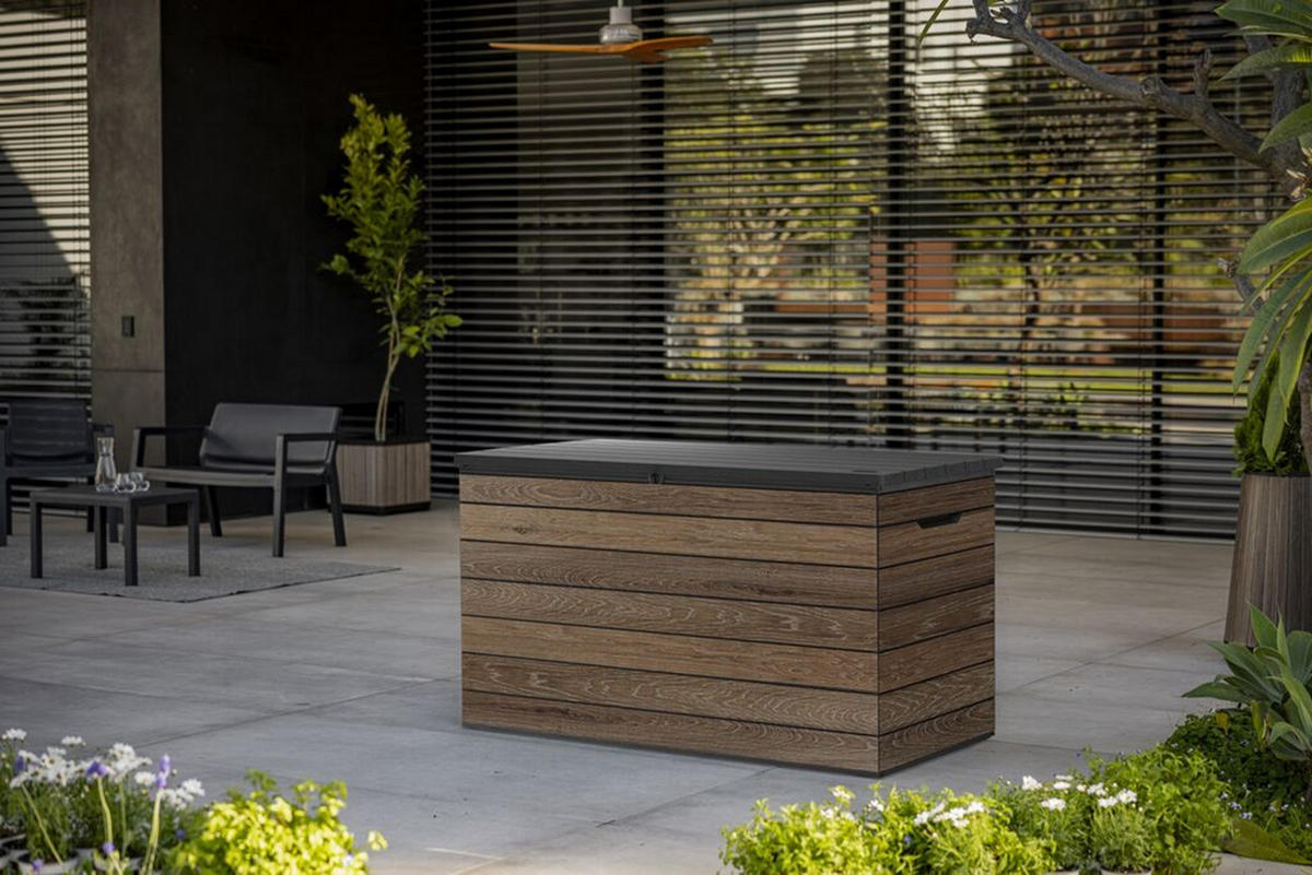 GARTENBOX Astoria - Walnussfarben, Kunststoff (67.4/73/129cm) - Keter