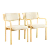 ARMLEHNSTUHL-SET DE-36704 2 Stück mit Bugholz und Teddystoff Natur - Naturfarben, Holz (45.5/77/53cm) - ComfortXL