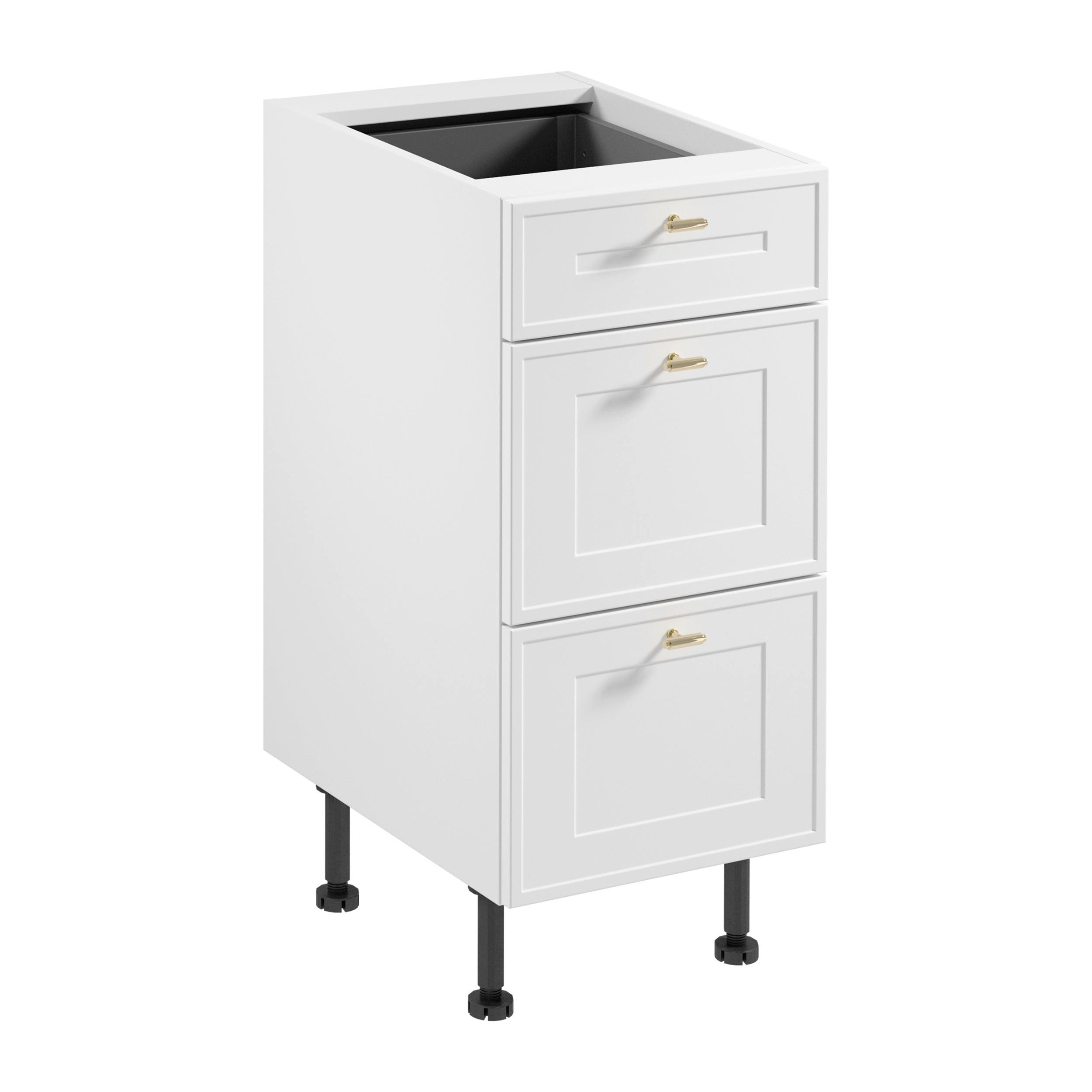 UNTERSCHRANK D40S3 AX – Sorento Weiß – Weiß - Weiß, Holzwerkstoff (40/87/52cm) - ROYAL24_MARKT
