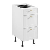 UNTERSCHRANK D40S3 AX – Sorento Weiß – Weiß - Weiß, Holzwerkstoff (40/87/52cm) - ROYAL24_MARKT