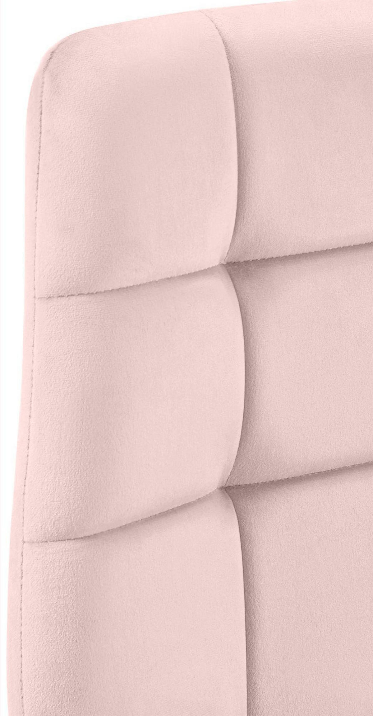 STUHL Samt Pink - Pink/Schwarz, Textil/Metall (45/84/55cm) - CLP