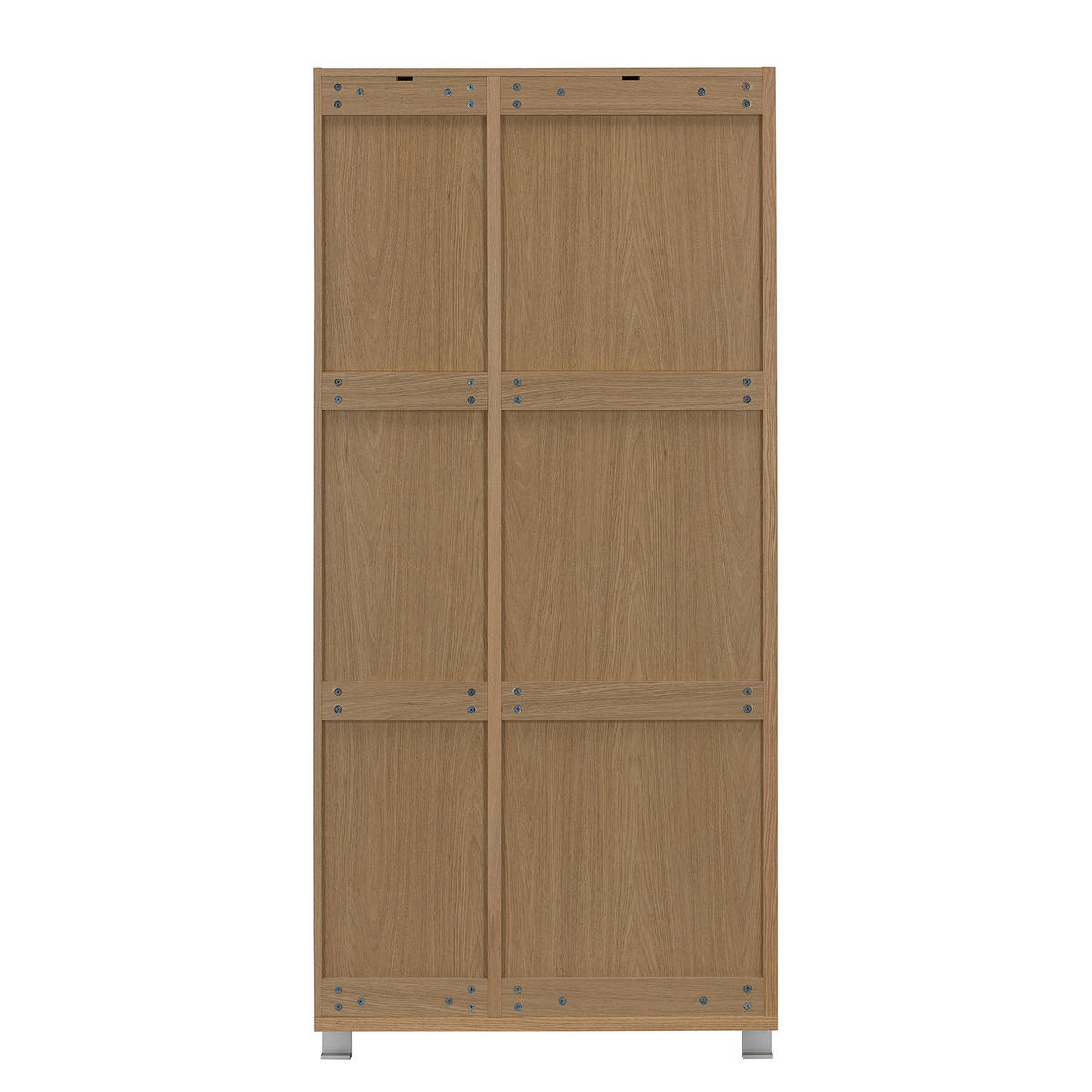 FURNIERTER SCHUHSCHRANK mit Spiegeltür - Eichefarben, Holzwerkstoff/Metall (84/185/17cm) - home24