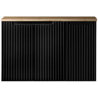 WASCHBECKENSCHRANK Newport-56 - Schwarz, Holzwerkstoff (90/60/40cm) - Lomado