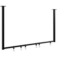 KLEIDERSTÄNDER 150x38x120-schwarz-Metall - Schwarz, Metall (100/60/7cm) - CLP