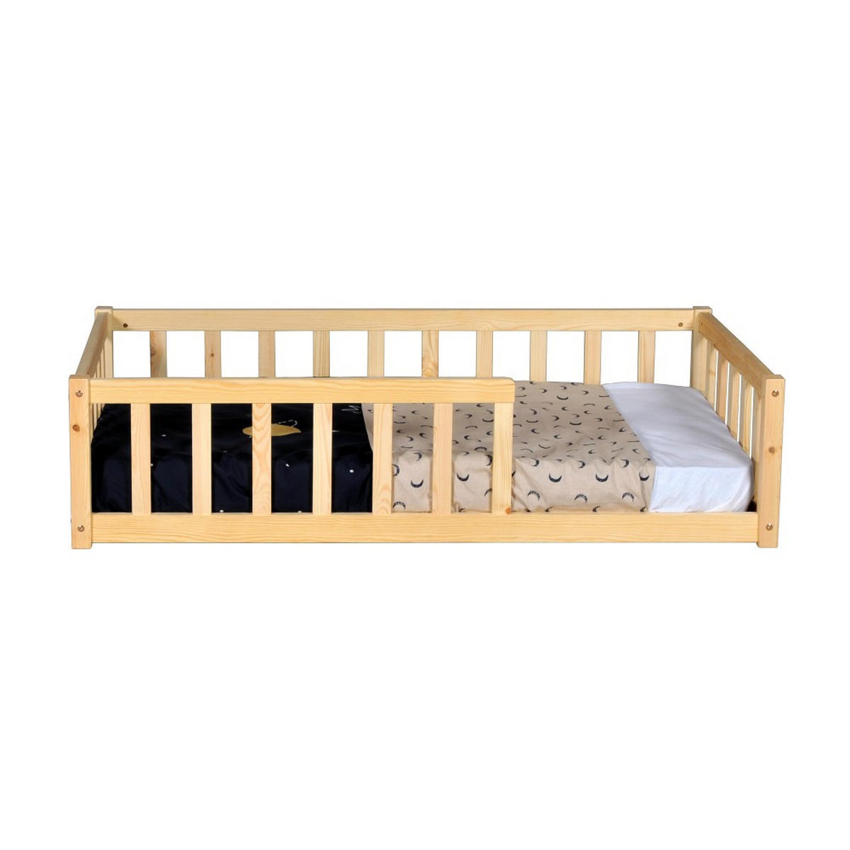 KINDERBETT NINO MIT LATTENROST/ Kinderbett 70x140 - Naturholz - Naturfarben, Holz (70/140cm) - Weber Industries