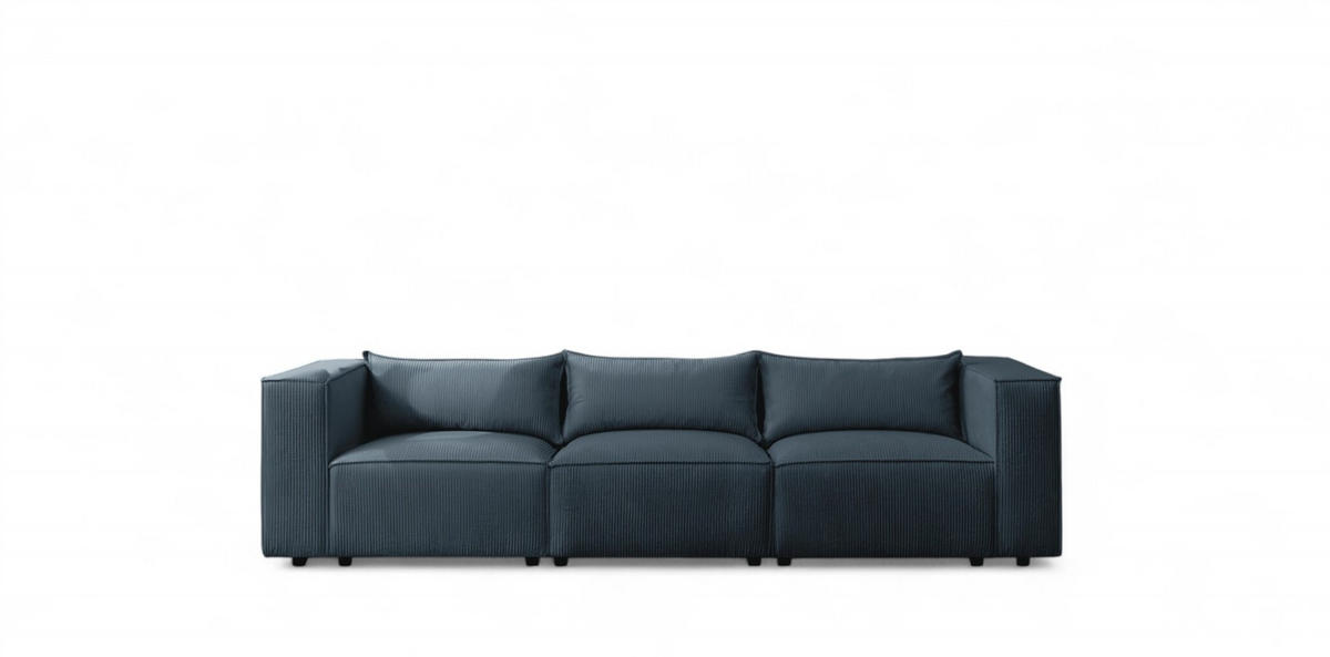 SOFA 3-sitzer Nevio - Blau, Holzwerkstoff/Textil (290/71/105cm) - Fun Möbel