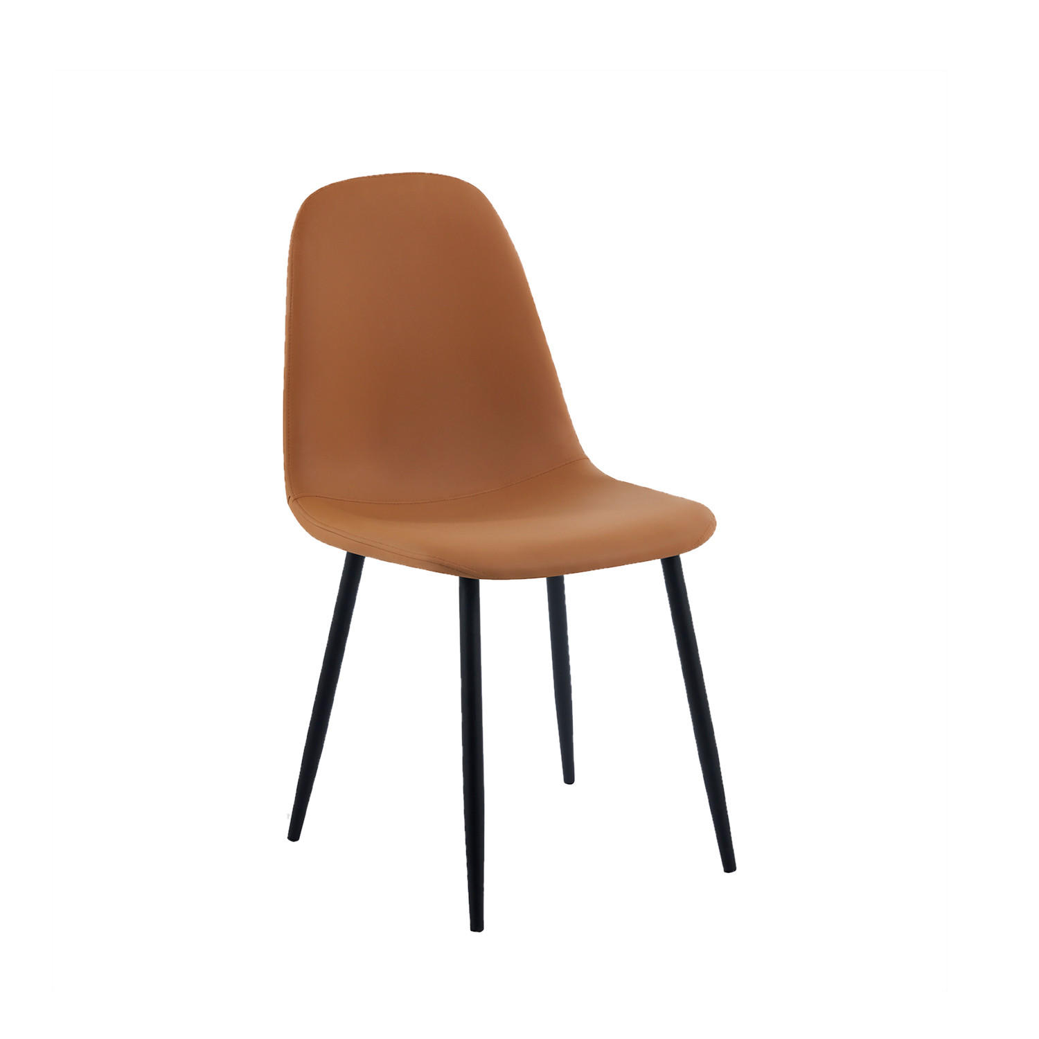 ESSZIMMERSTUHL Elia Terrakotta / Orange 44 cm x 84 cm - Terracotta, Leder (44/84/52cm)