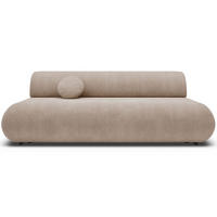 3-SITZER SCHLAFSOFA Beige Chenille - Beige/Schwarz, Kunststoff/Textil (214/74/100cm) - Selsey