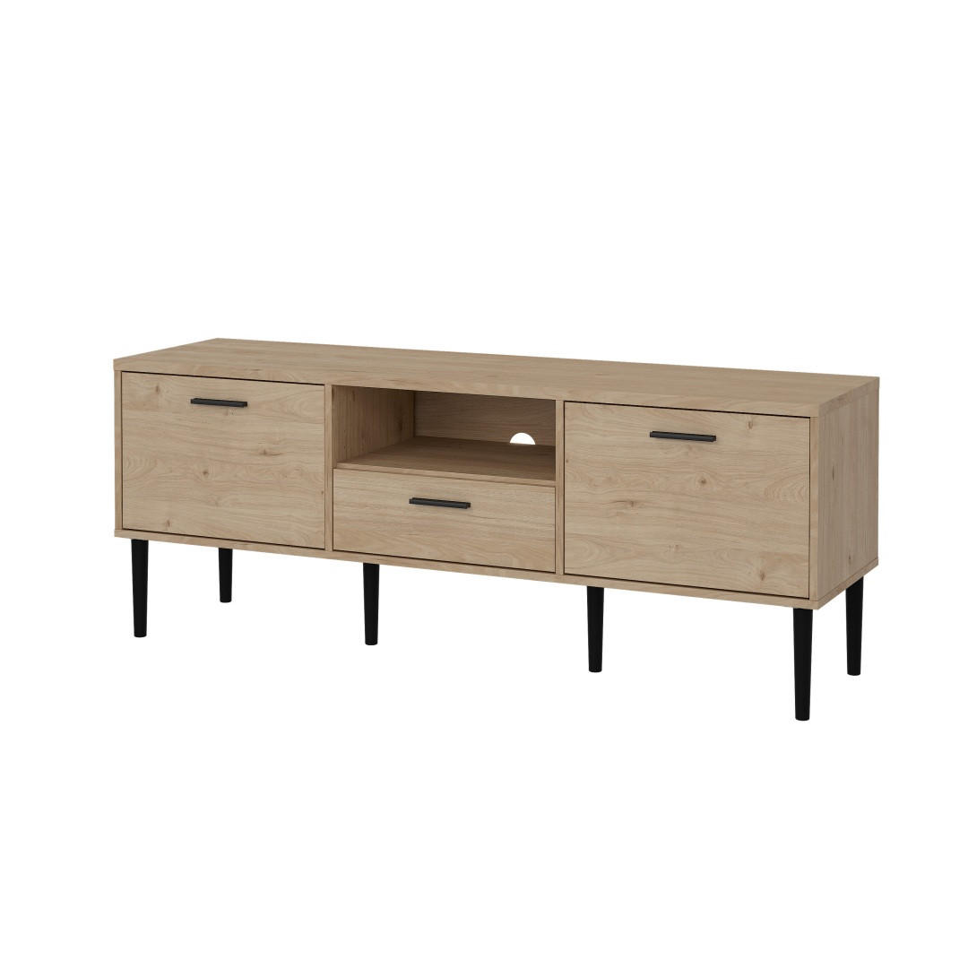 TV-MÖBEL, Media, Nussbaum, Holzwerkstoff / Metall, 148 x 40 x 57 cm - Nussbaumfarben, Holzwerkstoff/Metall (148/57/40cm) - ebuy24
