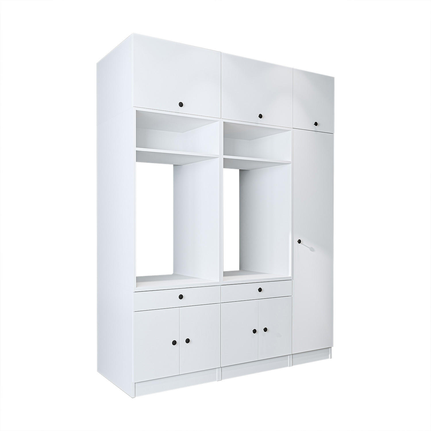 WASCHMASCHINENSCHRANK Serie 1 179cm Breit, 230cm Hoch - Weiß, Holzwerkstoff (179/230/67cm)