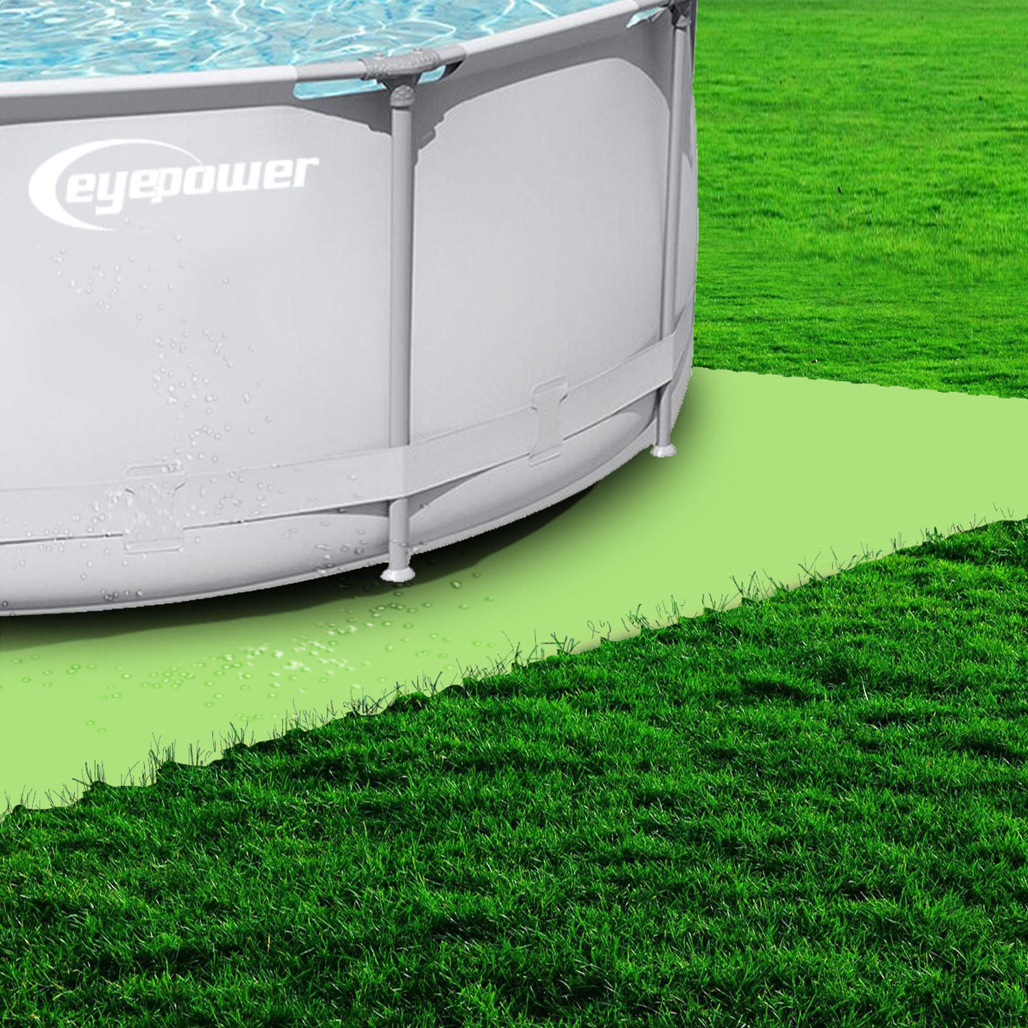 POOLMATTEN 1,9m² 8 EVA Matten 50 cm Grün - Grün, Kunststoff (50/50cm) - eyepower