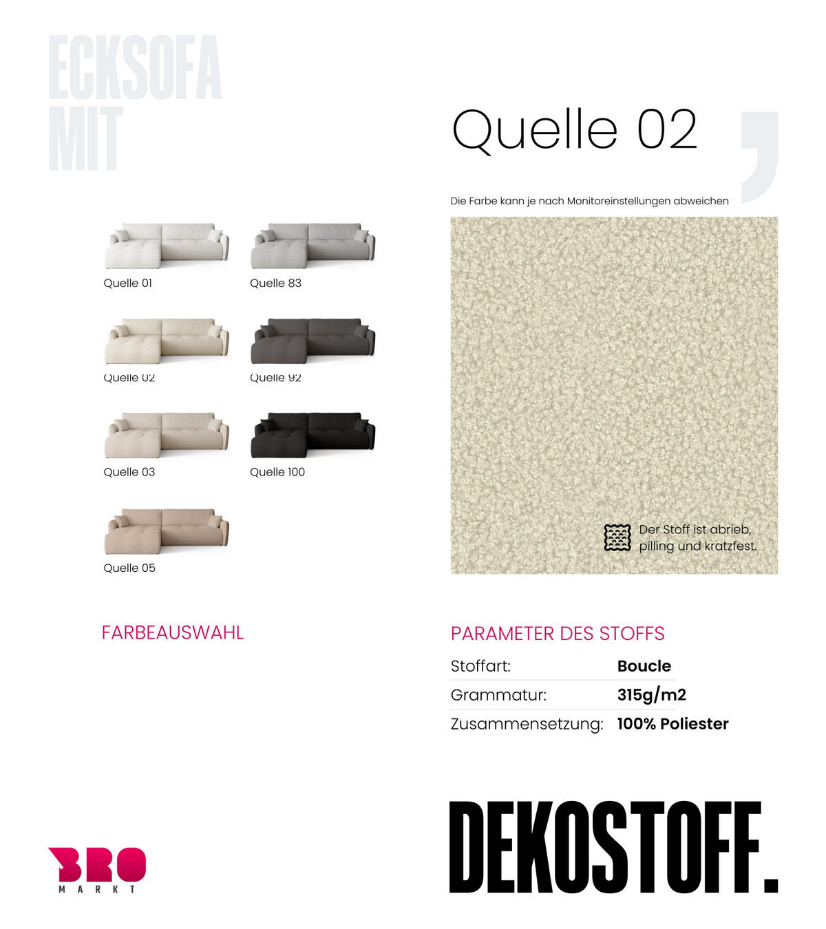 ECKSOFA CLAUDIO mit Schlaffunktion Beige - Beige, Textil (263/150cm) - Bromarkt