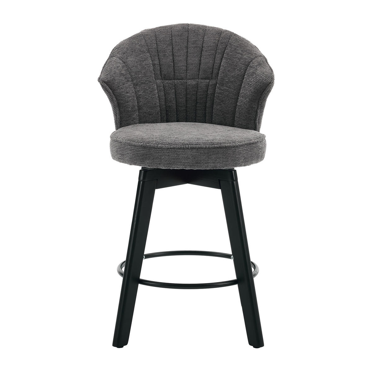 BARHOCKER DE-36257 2er-Set mit 360°-Drehung Grau - Grau, Metall (51/92.5/52.5cm) - ComfortXL