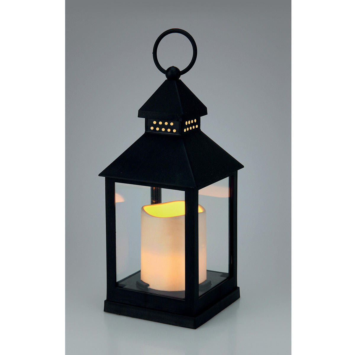 LATERNE LED-Kerze 24 cm - Schwarz, Glas (10/23/10cm) - Home Styling Collection