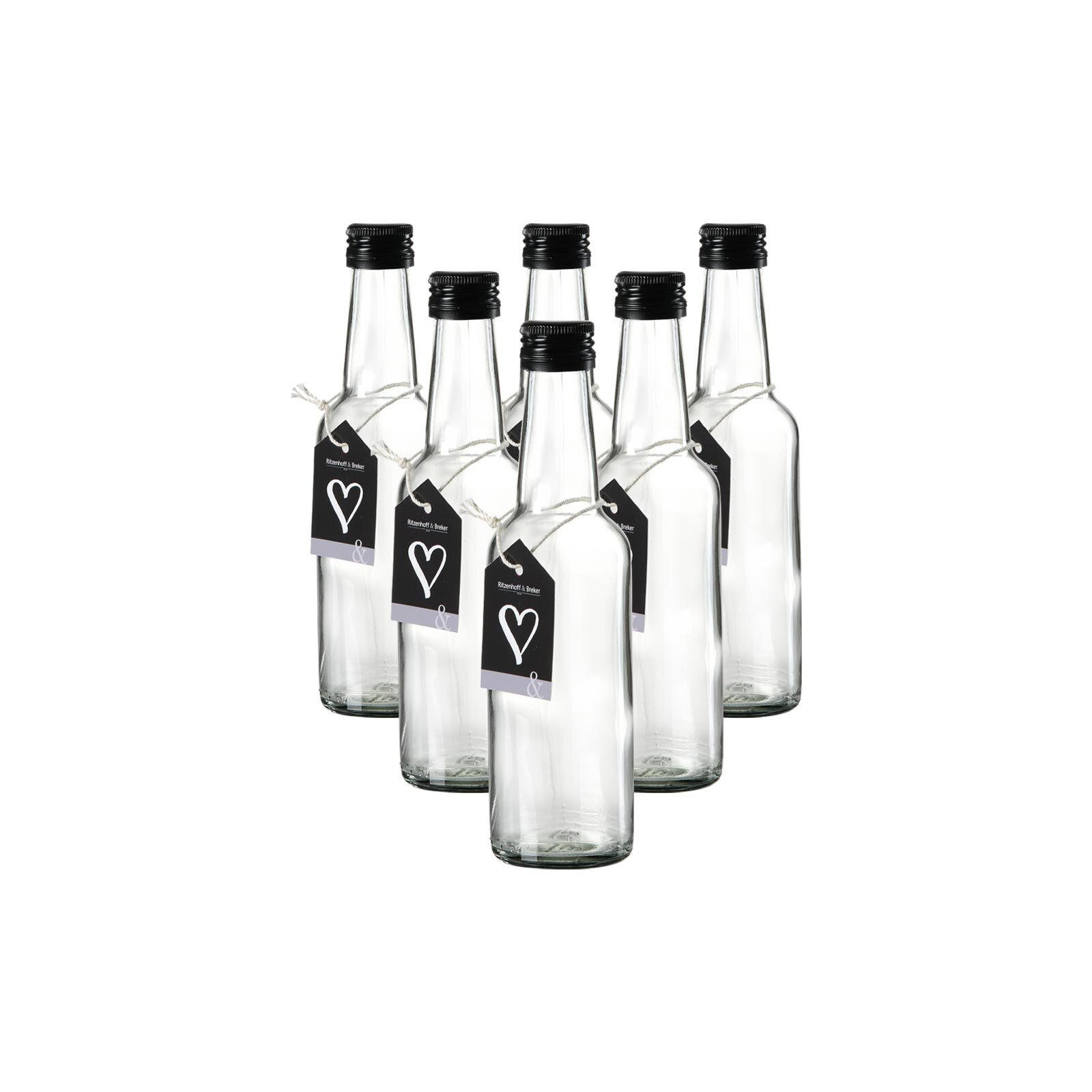 FLASCHEN Mara transparent 250 ml 6er Set - Transparent, Glas (6/21/6cm) - Ritzenhoff Breker