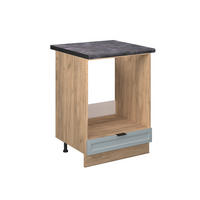 HERDUMBAUSCHRANK Fame-Line Hellblau-grau 60 cm, AP Anthrazit - Eiche Wotan/Blaugrau, Holzwerkstoff (60/82/60cm) - Vicco