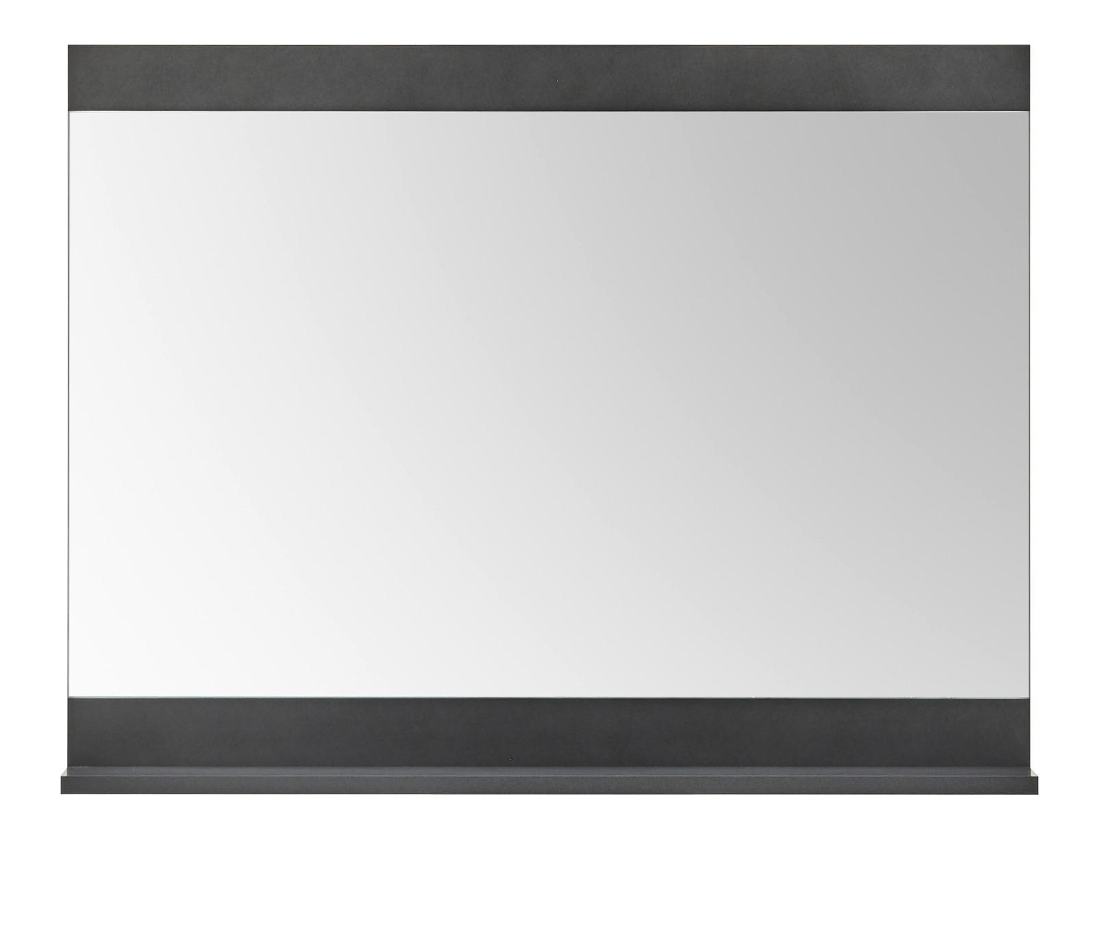 GARDEROBENSPIEGEL Matera grau, Wandspiegel mit Ablage, 92 x 71 cm - Grau, Glas/Holzwerkstoff (92/71/10cm) - Furn.Design