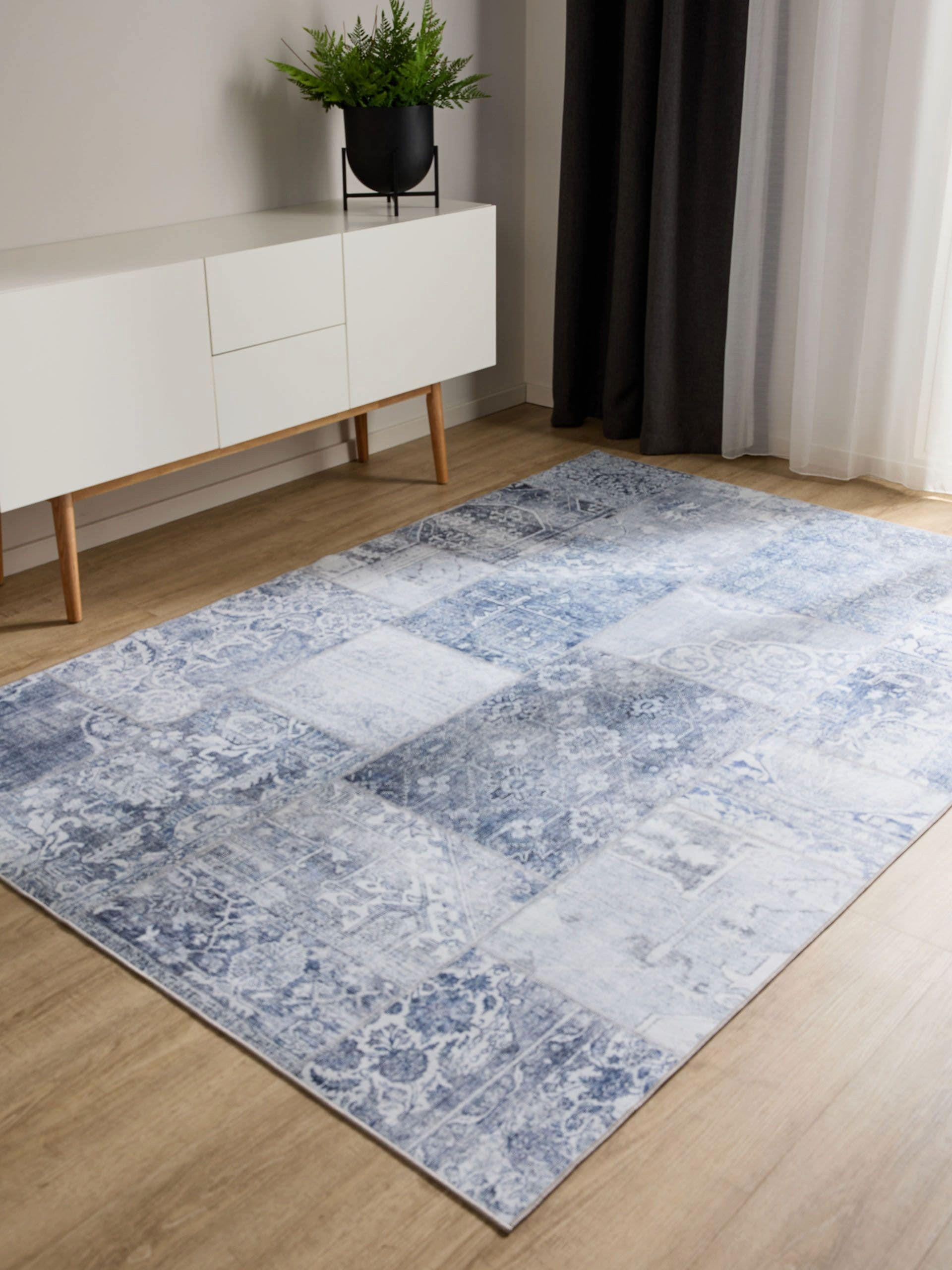 VINTAGE-TEPPICH George waschbar 240x340 cm - Blau, Kunststoff (240/340cm) - benuta