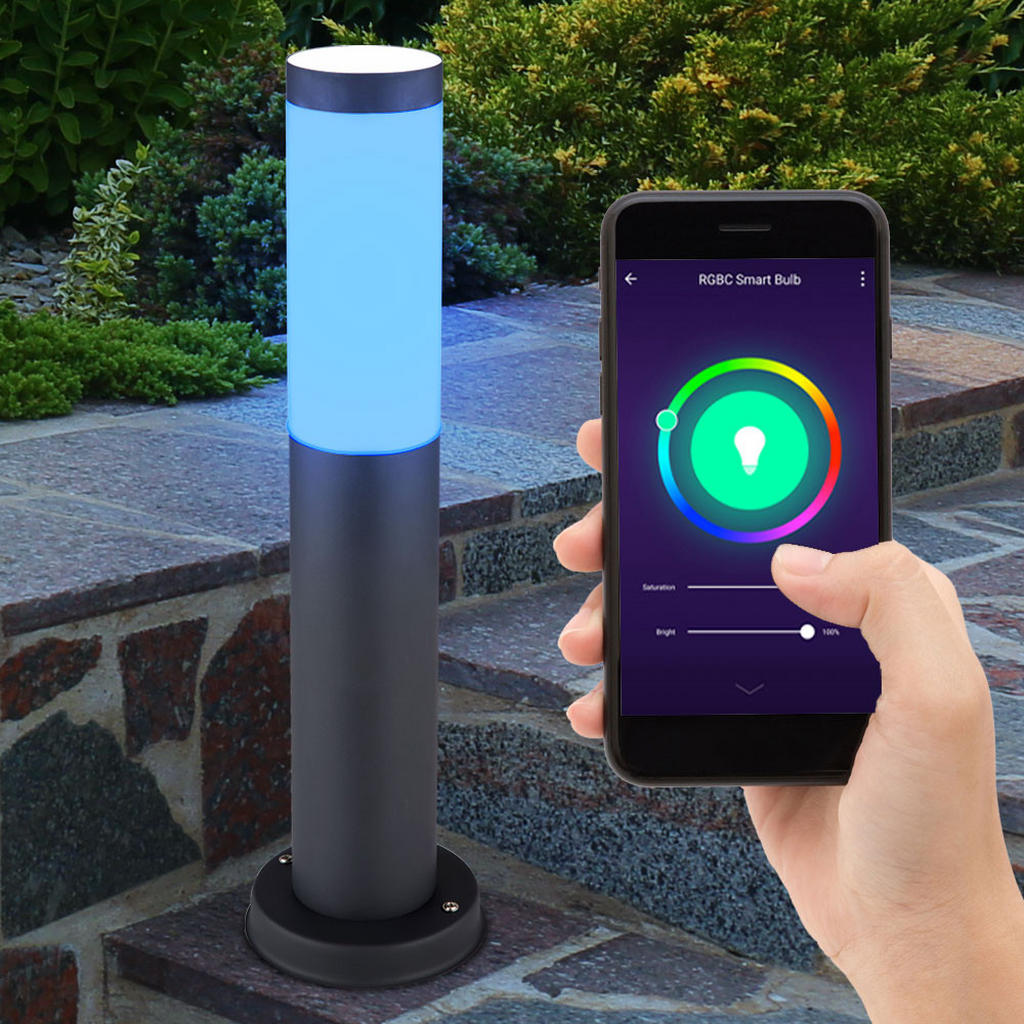 Thumbnail - Led, Anthrazit, Kunststoff, Zylindrisch, F, 7.6x45x7.6 cm, Lampen & Leuchten, Außenbeleuchtung, Außenleuchten