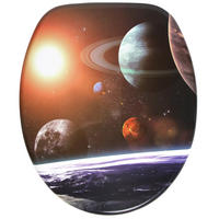 WC-SITZ mit Absenkautomatik Planeten - Multicolor, Holzwerkstoff (38/6/47cm) - Sanilo