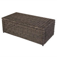MODULARES POLY-RATTAN SOFA rechteck Grau - Grau, Holz (58/110/39cm) - MCW