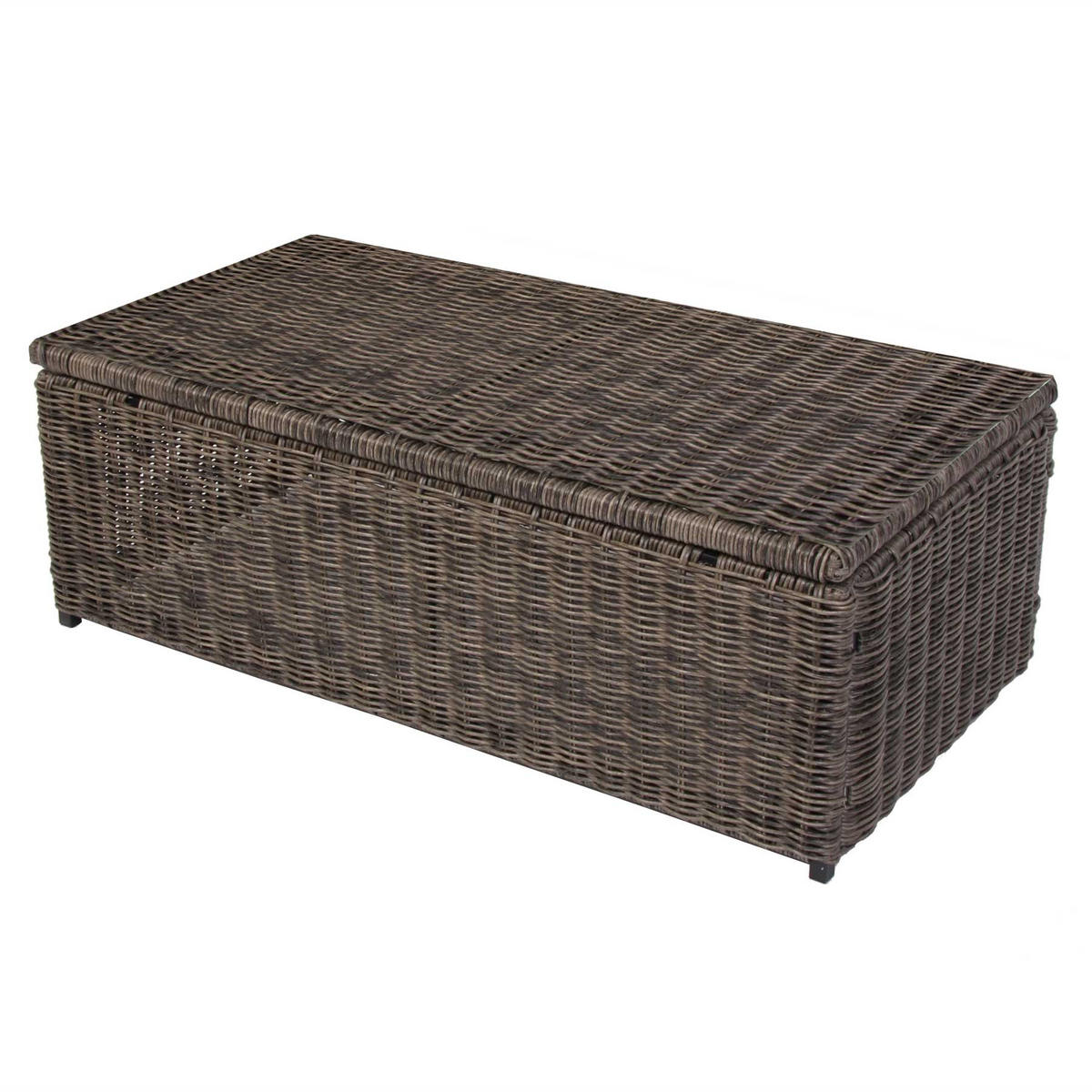MODULARES POLY-RATTAN SOFA rechteck Grau - Grau, Holz (58/110/39cm) - MCW