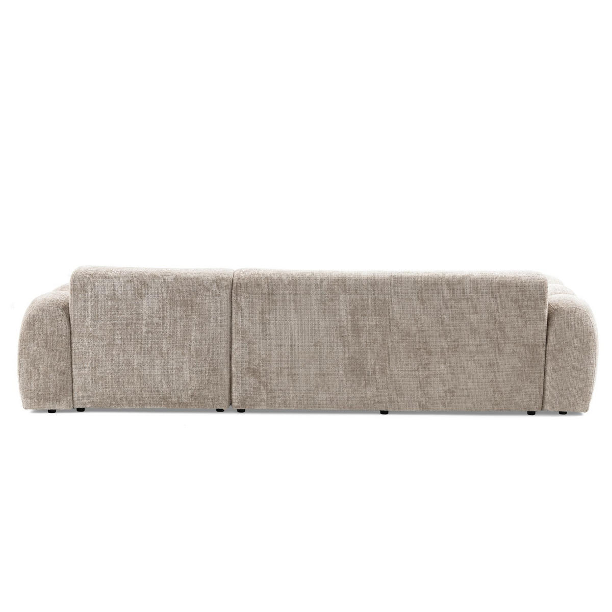 4-SITZER modulares Ecksofa VEER SET 1 Rechts, 298 x 175 cm, Chenille Webstoff Beige - Beige/Schwarz, Holz/Kunststoff (175/298cm) - Muffo