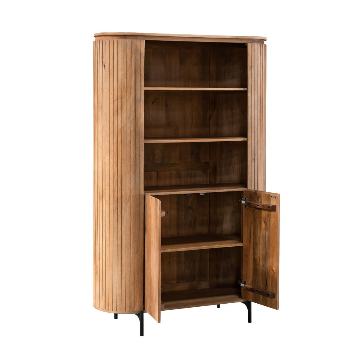 HIGHBOARD Helena Mangoholz Natur Natur - Naturfarben, Holz (115/180/45cm) - Villa Möbel