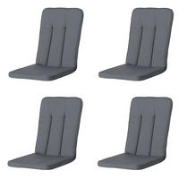 GARTENSTUHLKISSEN Rippe 110/48 cm 4er-Set - Grau, Textil (48/5.5/110cm) - Madison