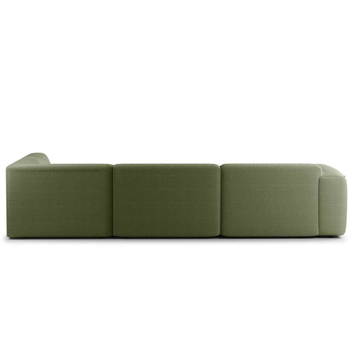 3-SITZER ECKSOFA mit Recamiere - Dunkelgrün/Schwarz, Kunststoff/Textil (295/231cm) - home24